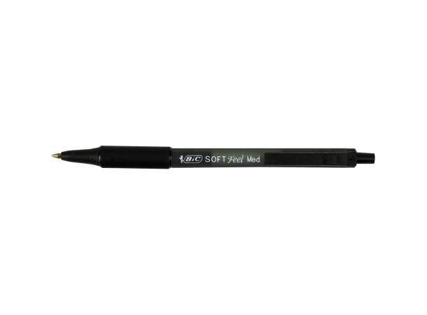 Kulepenn BIC Softfeel Clic Grip M sort 